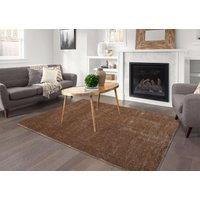 Smart Living Super Soft Fluffy Thick Pile Shimmer Shaggy Area Rugs in Beige | Size: 80 cm x 150 cm