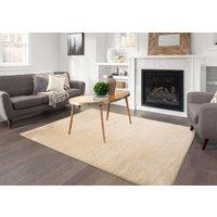 Smart Living Super Soft Fluffy Thick Pile Shimmer Shaggy Area Rugs in Light Beige | Size: 80 cm x 150 cm