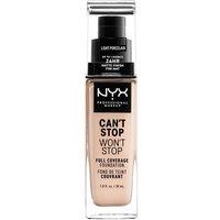 NYX Professional Makeup Can't Stop Won't Stop Full Coverage Foundation in Light Porcelain | Size: 30ml