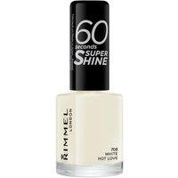 Rimmel London 60 Seconds Super Shine Nail Polish in White Hot Love | Size: 8ml