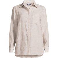 Lands' End Women's Plus Linen Shirt in White | Size: 24-26