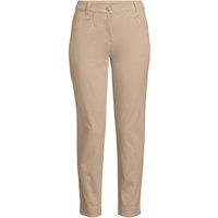 Lands' End Women's Slim Leg Cropped Chinos, Mid Rise in Beige | Size: 14-16