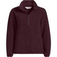 Lands' End Women's Cosy Sherpa Fleece Half Zip Pullover in Burgundy | Size: 14-16