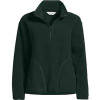 Lands' End Women's Cosy Sherpa Fleece Half Zip Pullover in Bottle Green | Size: 14-16