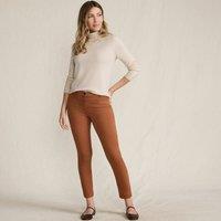 Lands' End Women's Slim Leg Cropped Chinos, Mid Rise in Brown | Size: 12