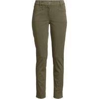 Lands' End Women's Slim Leg Cropped Chinos, Mid Rise in Dark Green | Size: 8