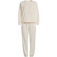 Lands' End Women's Plus Ribbed Velour Lounge Set in Ivory | Size: 20-22