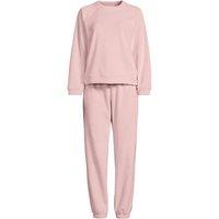 Lands' End Women's Plus Ribbed Velour Lounge Set in Pink | Size: 20-22