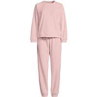 Lands' End Women's Ribbed Velour Lounge Set in Pink | Size: 16-18