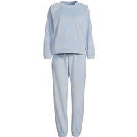 Lands' End Women's Plus Ribbed Velour Lounge Set in Blue | Size: 20-22