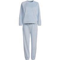 Lands' End Women's Ribbed Velour Lounge Set in Blue | Size: 16-18