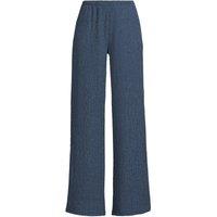 Lands' End Women's Crinkle Wide Leg Trousers in Blue | Size: 20