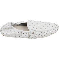 MODISHION Women's Pair of Fashion Studded Slip-on Loafers in White | Size: 5.5