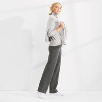 Lands' End Women's Tall Starfish Straight Leg Stretch Jersey Trousers in Charcoal | Size: 20