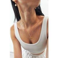 Elk & Bloom Women's Raise The T-Bar Chunky 15K Gold Pendant Necklace