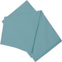 Belledorm Easy Care 200 Thread Count Cotton Polyester Percale Flat Sheet in Teal | Size: Double