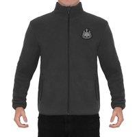 Newcastle United FC Men's Adults Full Zip Fleece Jacket in Dark Grey | Size: Medium