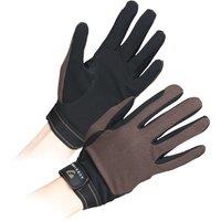 Aubrion Men's Mesh Riding Gloves in Brown | Size: XS