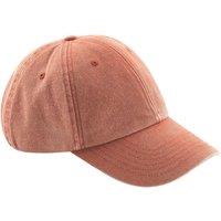 Beechfield Men's Low Profile Vintage Denim-Look Cap One Size in Burnt Orange