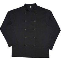 Dennys Men's Budget Long Sleeve Chef Jacket in Black | Size: 3XL