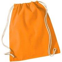 Westford Mill Men's Cotton Drawstring Bag in Orange