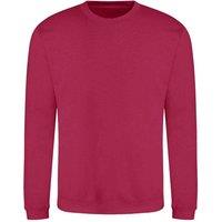 AWDis Men's Just Hoods Sweatshirt in Dark Pink | Size: Small