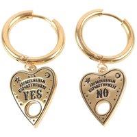 Something Different Men's Talking Board Planchette Earrings in Gold