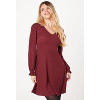 Dorothy Perkins Women's V Neck Mini Dress in Berry | Size: 16