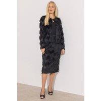 Klass. Women's Tassel Pencil Skirt in Black | Size: Small