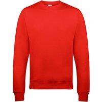 AWDis Women's Just Hoods Crew Neck Plain Sweatshirt (280 GSM) in Red | Size: 3XL