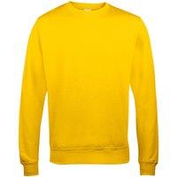 AWDis Women's Just Hoods Crew Neck Plain Sweatshirt (280 GSM) in Gold | Size: XL