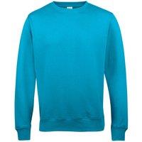 AWDis Women's Just Hoods Crew Neck Plain Sweatshirt (280 GSM) in Blue | Size: XS