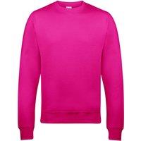 AWDis Women's Just Hoods Crew Neck Plain Sweatshirt (280 GSM) in Pink | Size: 3XL