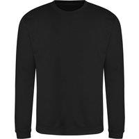 AWDis Women's Just Hoods Crew Neck Plain Sweatshirt (280 GSM) in Midnight | Size: Small