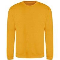 AWDis Women's Just Hoods Crew Neck Plain Sweatshirt (280 GSM) in Mustard | Size: Medium