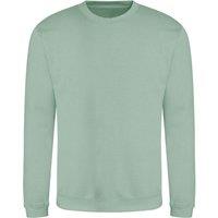 AWDis Women's Just Hoods Crew Neck Plain Sweatshirt (280 GSM) in Dark Green | Size: Medium