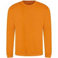AWDis Women's Just Hoods Crew Neck Plain Sweatshirt (280 GSM) in Orange | Size: Medium