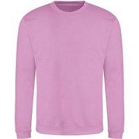 AWDis Women's Just Hoods Crew Neck Plain Sweatshirt (280 GSM) in Lavender | Size: Medium