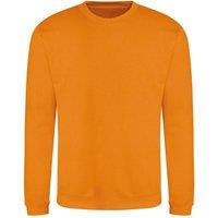 AWDis Women's Just Hoods Crew Neck Plain Sweatshirt (280 GSM) in Orange | Size: Large