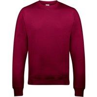 AWDis Women's Just Hoods Crew Neck Plain Sweatshirt (280 GSM) in Burgundy | Size: 4XL