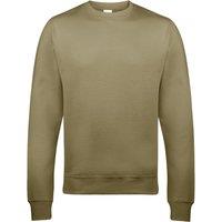 AWDis Women's Just Hoods Crew Neck Plain Sweatshirt (280 GSM) in Natural | Size: XL