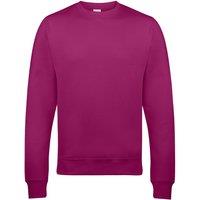 AWDis Women's Just Hoods Crew Neck Plain Sweatshirt (280 GSM) in Fuchsia | Size: Small