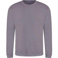 AWDis Women's Just Hoods Crew Neck Plain Sweatshirt (280 GSM) in Pale Lilac | Size: Large