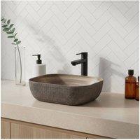 Living and Home Ceramic Countertop Washbasin Vessel Sink with Waste Kit