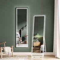 Dprodo 160CM x 40CM LED Full Body Mirror in White | Size: 160 cm x 40 cm