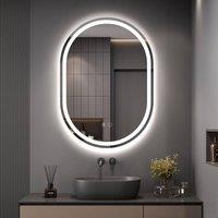 Dprodo LED Bluetooth Bathroom Mirror with Lights in Cool White | Size: 80 cm x 60 cm