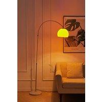 Living and Home Modern Arched Floor Lamp with Marble Base Adjustable Height 130-180CM