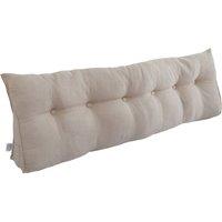 Living and Home Washable Headboard Wedge Pillow with Storage Pocket in Beige | Size: Large