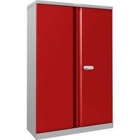 Phoenix Safe Company Steel Storage Cupboard Grey & Red with Electronic Lock, SCL1491GRE | Size: 140 cm x 100 cm