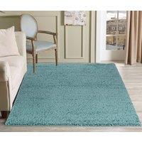 Desire Rugs Modern Elegant Soft Shaggy Rug for Living Rooms - Stylish Area Rugs in Duck Egg Blue | Size: 200 cm x 290 cm